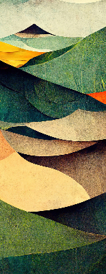 Blackout roller blind Abstract hills