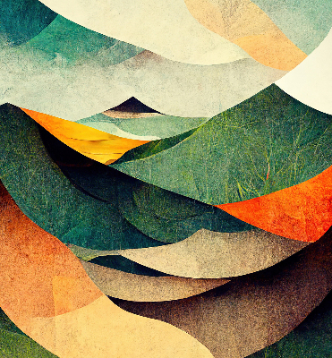 Blackout roller blind Abstract hills