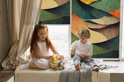 Blackout roller blind Abstract hills