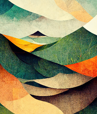Blackout roller blind Abstract hills