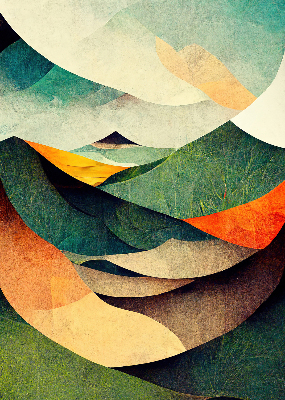 Blackout roller blind Abstract hills