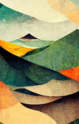 Blackout roller blind Abstract hills