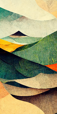 Blackout roller blind Abstract hills