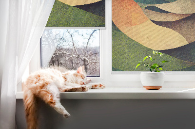 Blackout roller blind Abstract hills