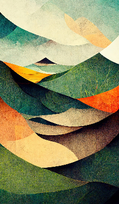 Blackout roller blind Abstract hills