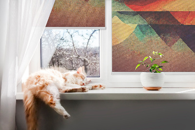 Blackout roller blind for window Abstract mountains
