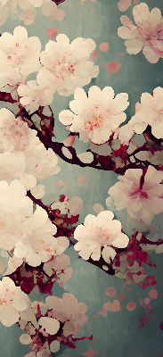 Blackout roller blind Cherry blossom