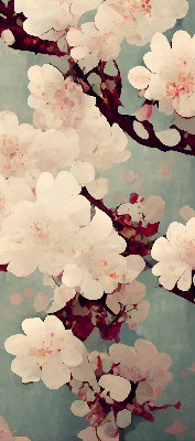 Blackout roller blind Cherry blossom
