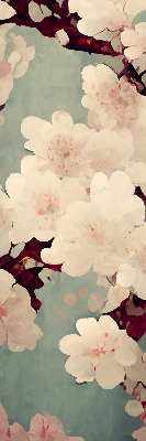 Blackout roller blind Cherry blossom