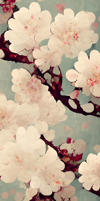 Blackout roller blind Cherry blossom