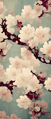 Blackout roller blind Cherry blossom