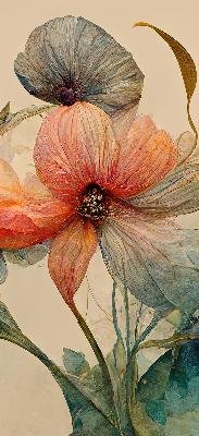 Fabric roller blind for window Flower