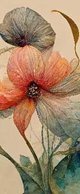 Fabric roller blind for window Flower