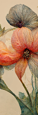 Fabric roller blind for window Flower