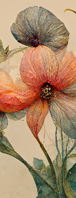 Fabric roller blind for window Flower
