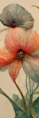 Fabric roller blind for window Flower