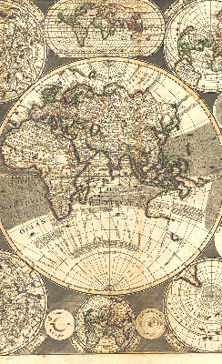 Blackout roller blind for window World map