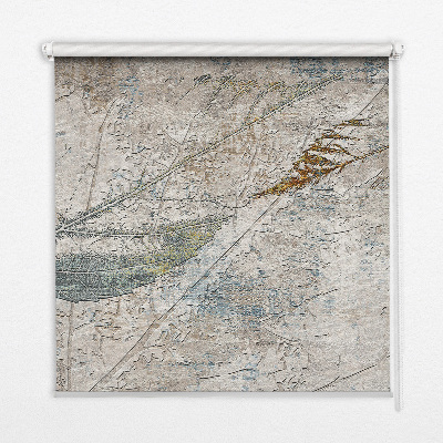 Fabric roller blind for window Reflected leaves