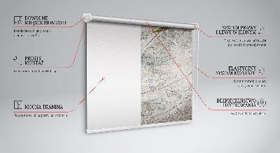 Fabric roller blind for window Reflected leaves