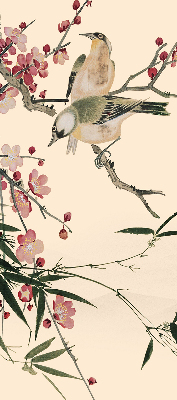 Blackout roller blind Cherry Blossom and Bird