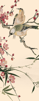 Blackout roller blind Cherry Blossom and Bird