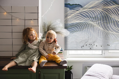 Blackout roller blind for window Blurry mountains