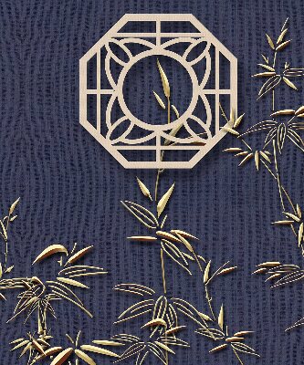 Fabric roller blind for window The Lake Behind the Flowers
