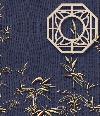 Fabric roller blind for window The Lake Behind the Flowers