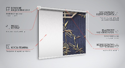 Fabric roller blind for window The Lake Behind the Flowers