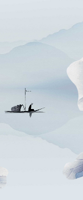 Blackout roller blind A fisherman on a boat