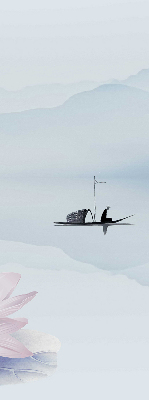 Blackout roller blind A fisherman on a boat