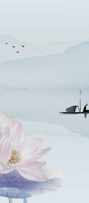 Blackout roller blind A fisherman on a boat