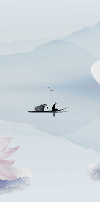 Blackout roller blind A fisherman on a boat