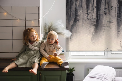 Fabric roller blind for window Rocks