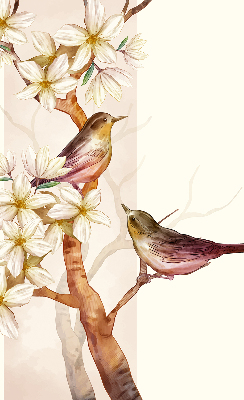Blackout roller blind Birds on a tree with flowers