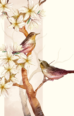 Blackout roller blind Birds on a tree with flowers