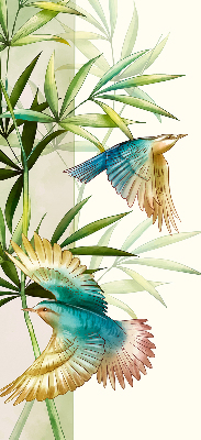 Blackout roller blind Birds in the leaves