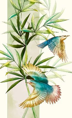 Blackout roller blind Birds in the leaves