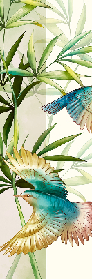 Blackout roller blind Birds in the leaves