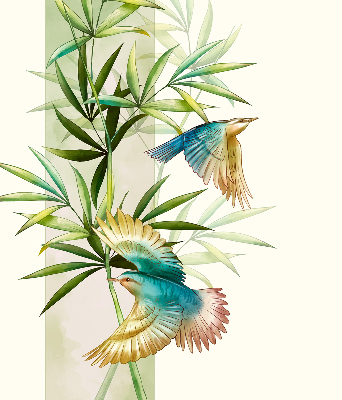 Blackout roller blind Birds in the leaves