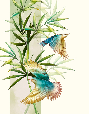 Blackout roller blind Birds in the leaves