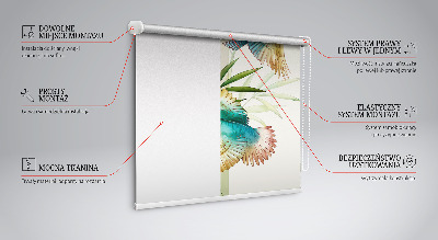 Blackout roller blind Birds in the leaves