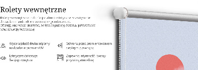 Fabric roller blind for window Mountains in the fog