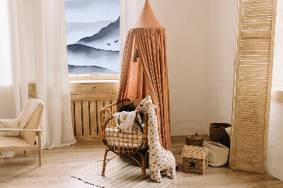 Fabric roller blind for window Mountains in the fog