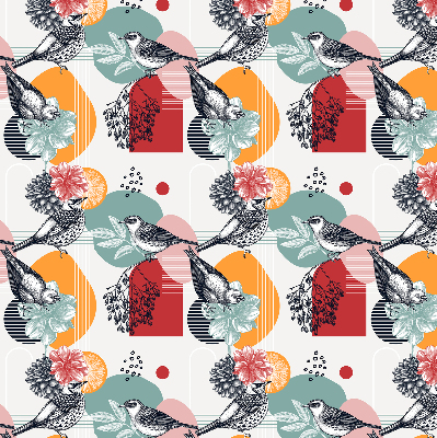 Blackout roller blind Birds