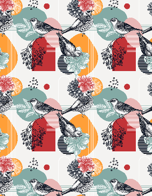 Blackout roller blind Birds