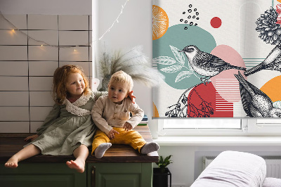 Blackout roller blind Birds