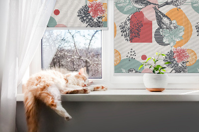 Blackout roller blind Birds