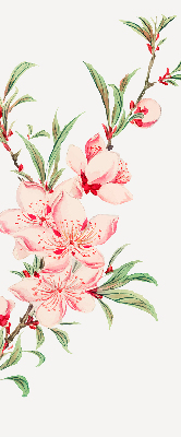 Blackout roller blind for window Pink flower