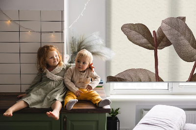 Fabric roller blind for window Falling flower